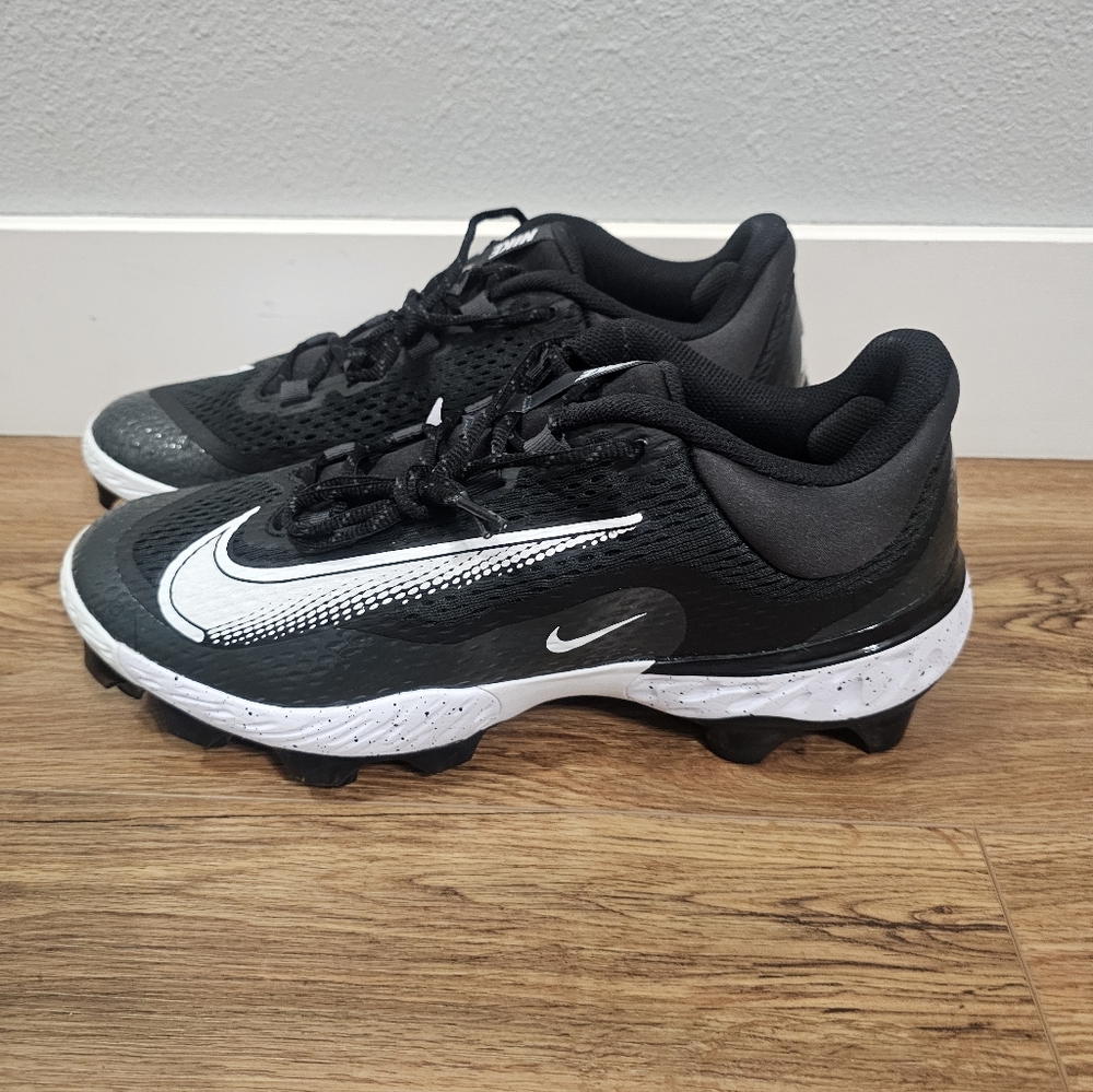 Nike Alpha Huarache Elite 4 Baseball Cleats Black White FD6221-003 Men’s Size 12